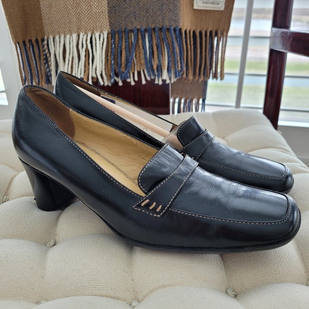 Liz Claiborne Lizflex Women Black Leather Heels Size 6 M